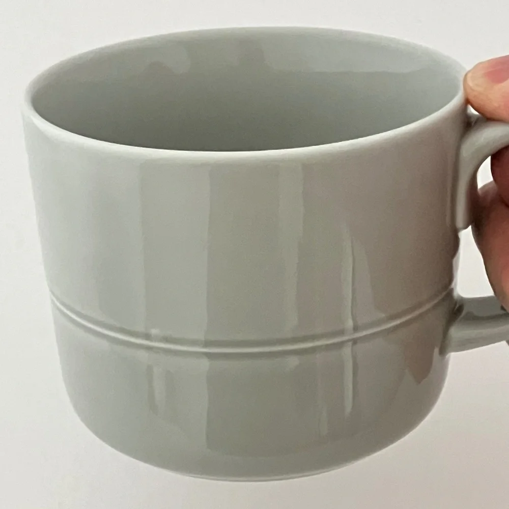 Crate & Barrel Aaron Probyn Hue 12 oz. Light Grey Mug / Discontinued